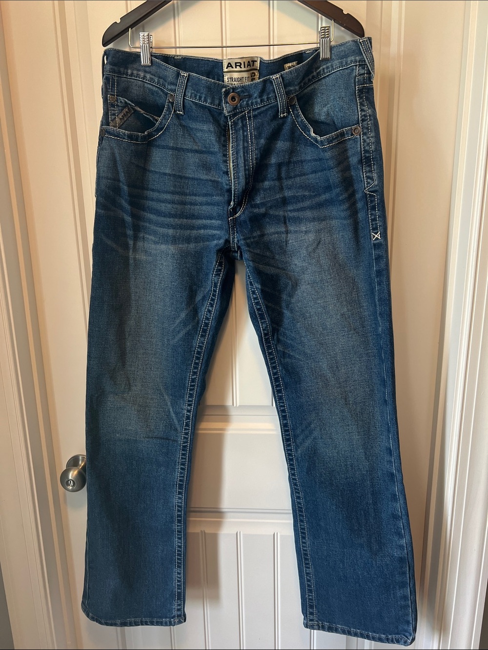 Ariat Men's Blue Straight-Leg Jeans